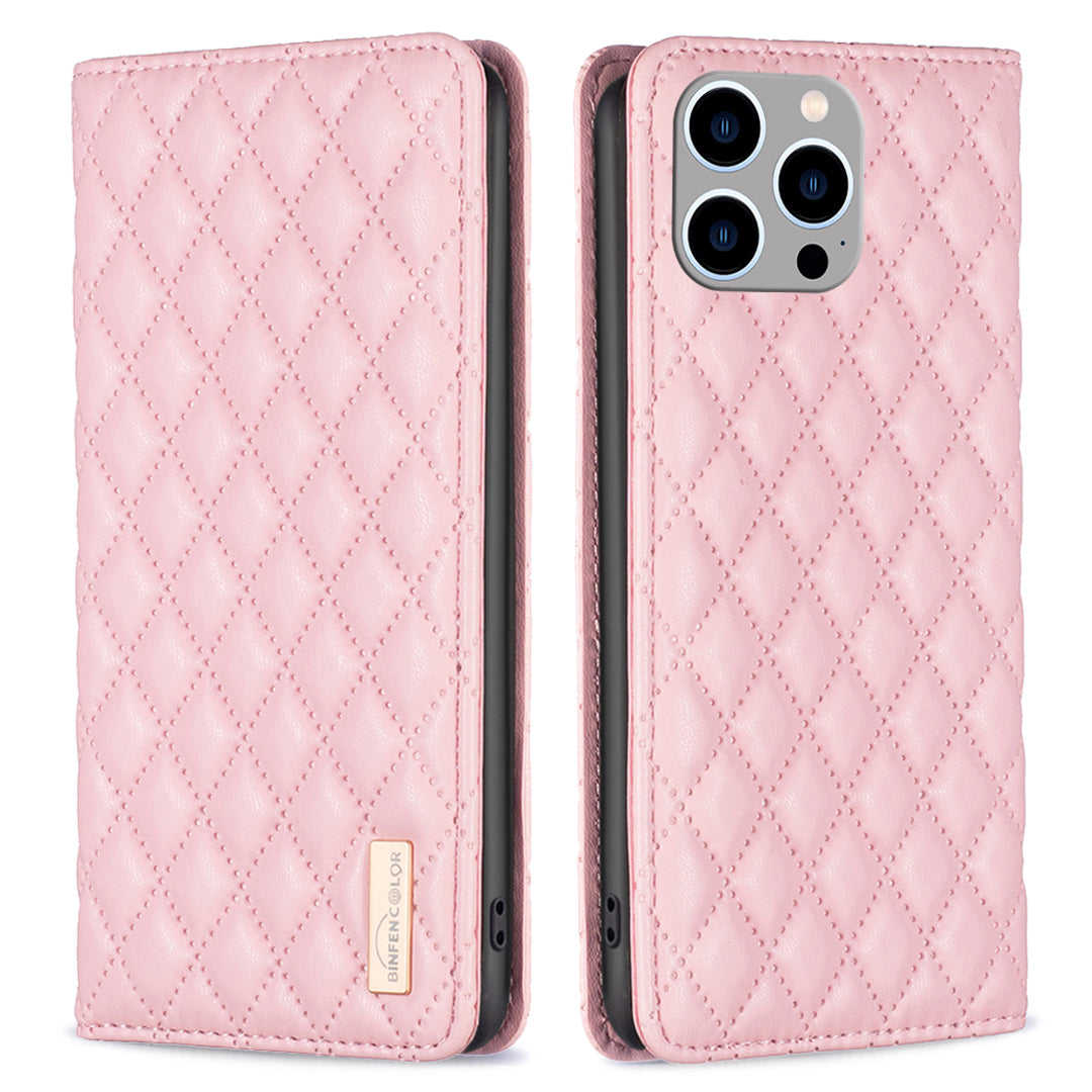 BINFEN COLOR BF Style-16 Til iPhone 15 Pro Max PU Læder Flip Stand Cover Kortholder Telefon Etui BINFEN COLOR BF Style-16 Til iPhone 15 Pro Max PU Læder Flip Stand Cover Kortholder Telefon Etui